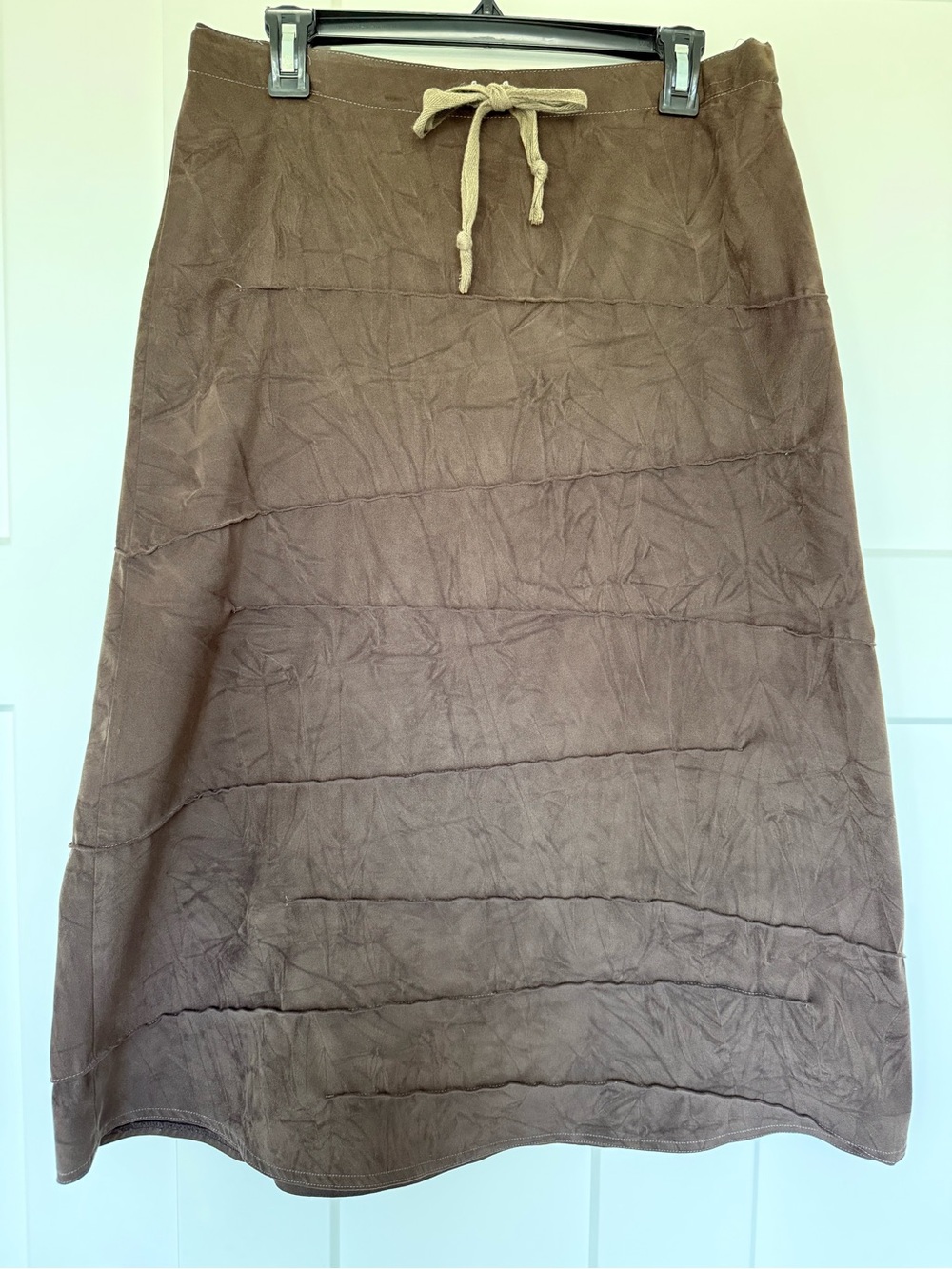 Chocolate Brown Midi A-Line Women's Skirt